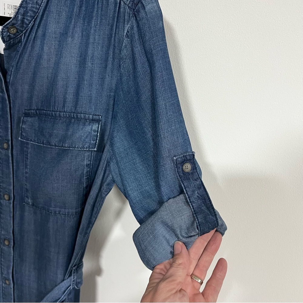 *NEW* Cloth & Stone x Evereve Curved Hem Shirt Dress - Picture 8 of 15